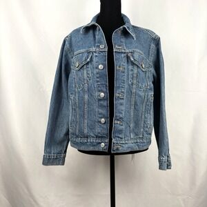 🧥 Levi's Y2K Medium Wash Denim Trucker Western Jacket – Women's S